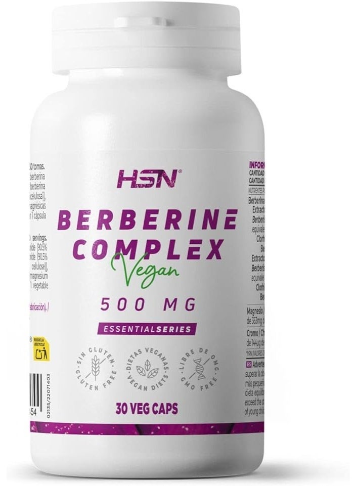 أتش أس أن بربرين ٥٠٠ ملغ من HSN | ٣٠ كبسولة نباتية، ما يعادل ١٦٥٨٠٠ ملغ من مستخلص الجذر (١٦٥٨ ملغ من المستخلص، ١٠٠٪ بربرين هيدروكلوريد) لكل جرعة يومية | تركيز أعلى ١٠٠ مرة | غير معدل وراثيًا، نباتي، خالٍ من الغلوتين - Image 1